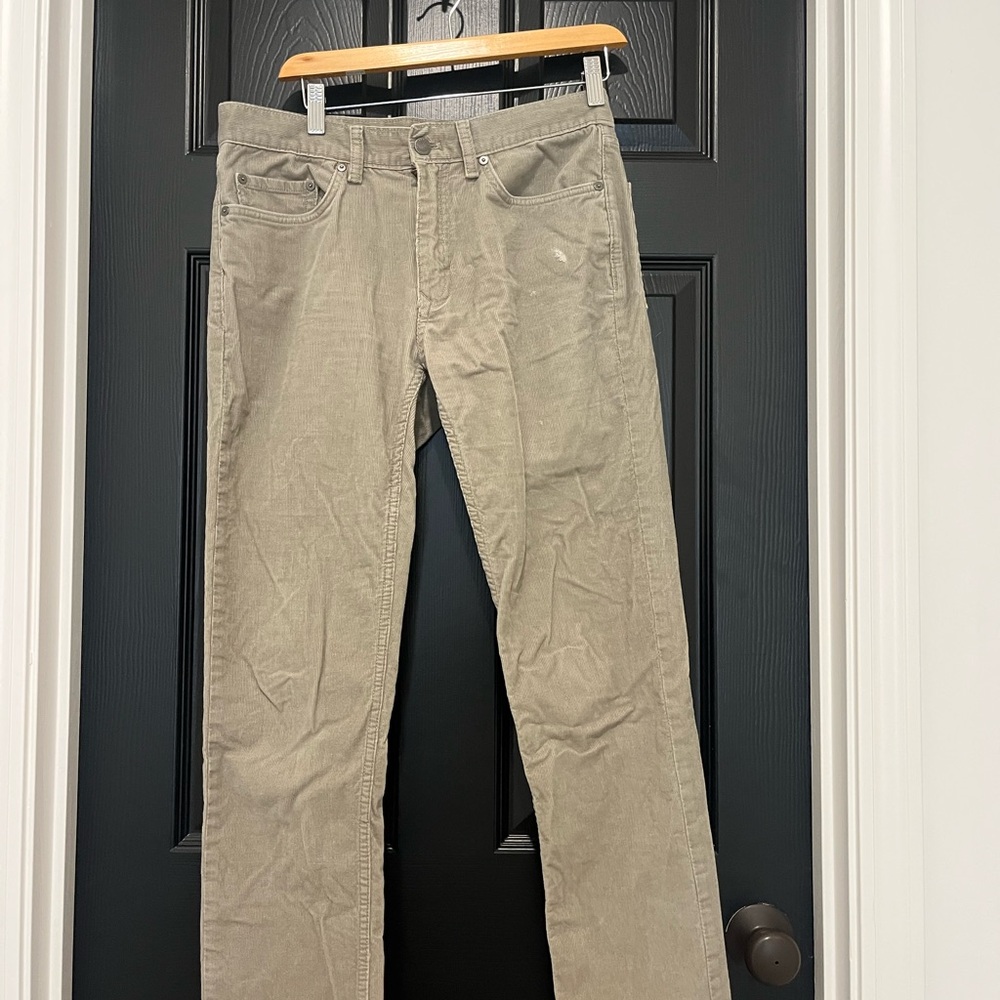 Tan Corduroy Pants with Classic Design